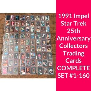 1991 Impel Star Trek 25th Anniversary Collectors Trading Cards Complete Set(160)